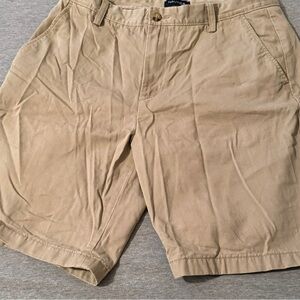 Nautica Tan Flat Front Shorts Lightweight Casual